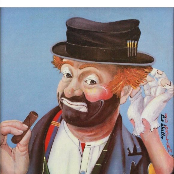 Set of 3 Red Skelton print on canvas with frame-signed  with frames - Picture 5 of 16